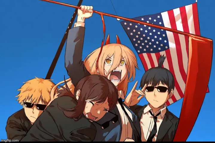 America anime style Blank Meme Template