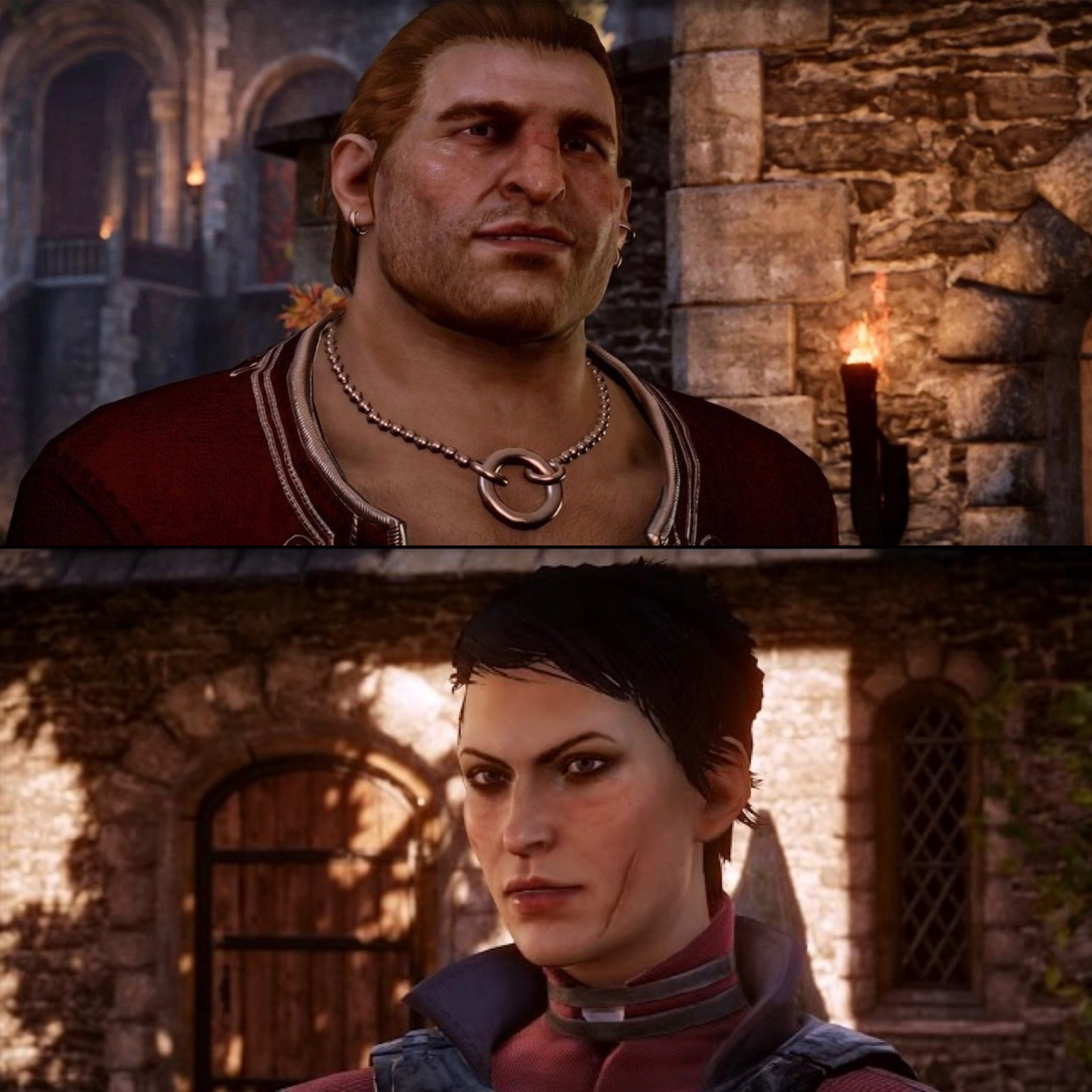 Dragon Age - Varric & Cassandra Blank Meme Template