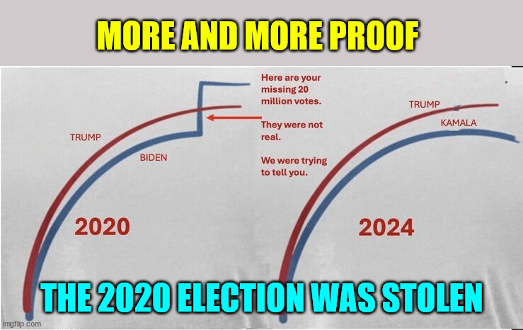 More proof the 2020 election was stolen | MORE AND MORE PROOF; THE 2020 ELECTION WAS STOLEN | image tagged in 2020 election,stolen,more proof | made w/ Imgflip meme maker