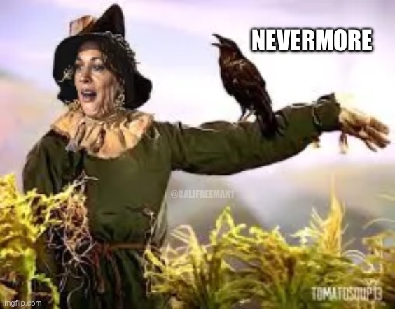 NEVERMORE; @CALJFREEMAN1 | image tagged in wizard of oz,the wizard of oz,kamala harris,maga,donald trump,liberals | made w/ Imgflip meme maker