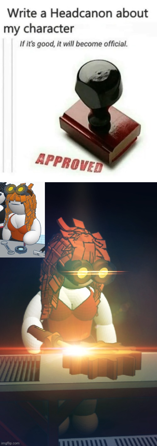 image tagged in write a headcanon about my character | made w/ Imgflip meme maker