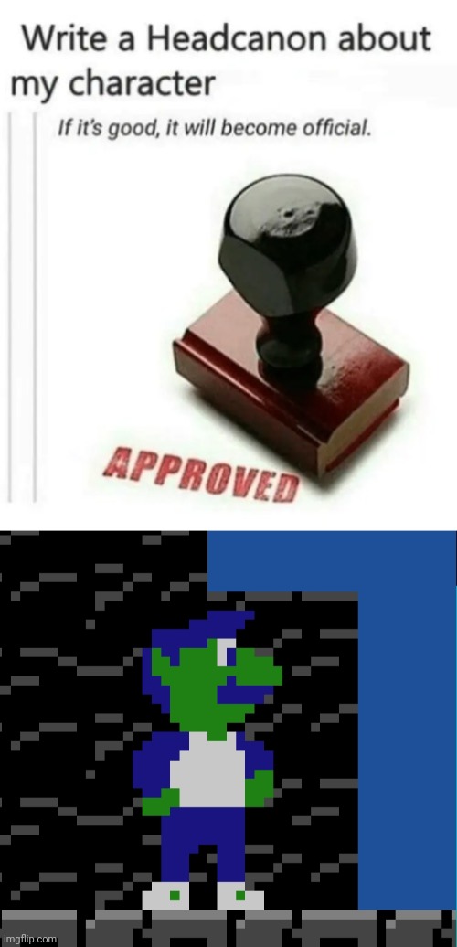 ㅤ | image tagged in write a headcanon about my character | made w/ Imgflip meme maker