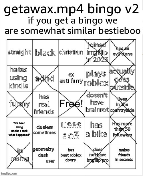 getawax bingo v2.5.txt | image tagged in getawax bingo v2 5 txt | made w/ Imgflip meme maker