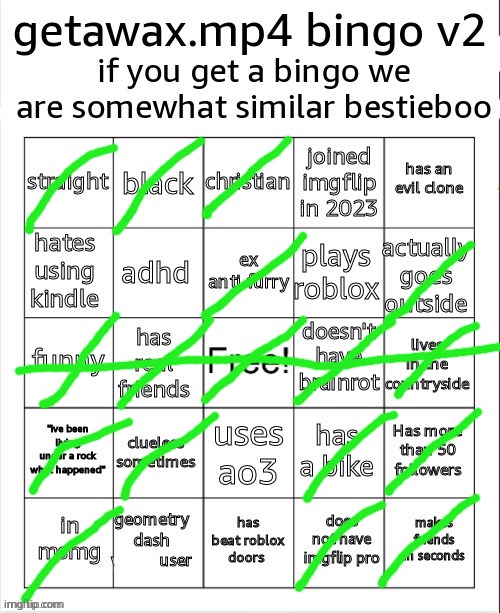 getawax bingo v2.5.txt | image tagged in getawax bingo v2 5 txt | made w/ Imgflip meme maker
