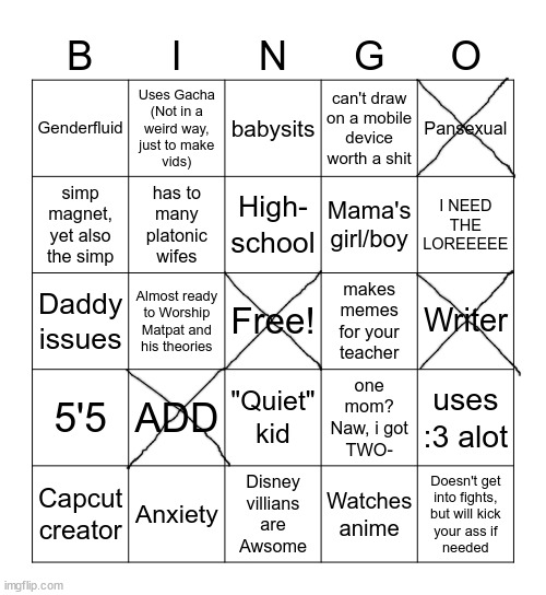 Alicia_Roo Bingo | image tagged in alicia_roo bingo | made w/ Imgflip meme maker
