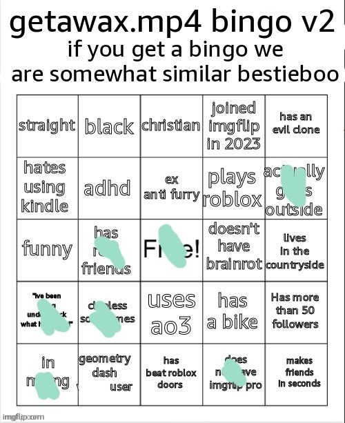 getawax bingo v2.5.txt | image tagged in getawax bingo v2 5 txt | made w/ Imgflip meme maker