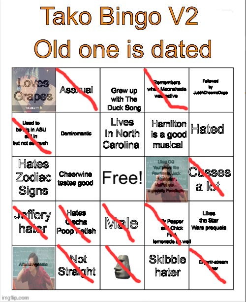 who is skibble again? | image tagged in tako bingo v2 | made w/ Imgflip meme maker