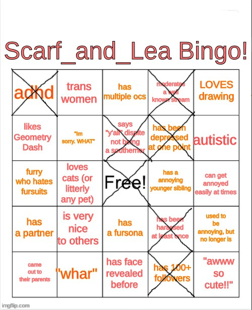 retard bingo | image tagged in scarf_and_lea bingo | made w/ Imgflip meme maker