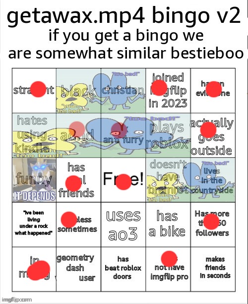 getawax bingo v2.5.txt | image tagged in getawax bingo v2 5 txt | made w/ Imgflip meme maker