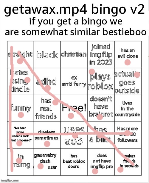 bingo >:) | image tagged in getawax bingo v2 5 txt | made w/ Imgflip meme maker