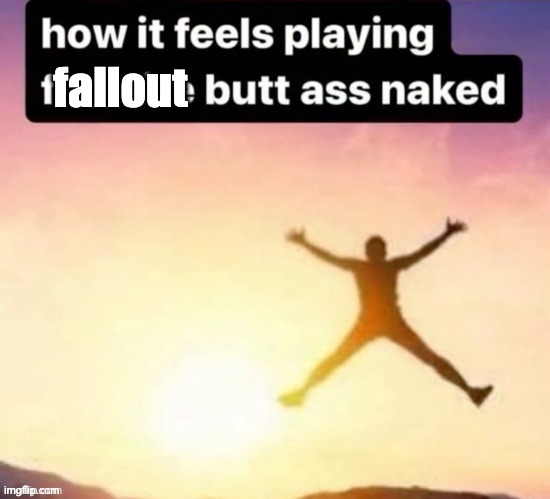 Butt ass naked | fallout | image tagged in butt ass naked | made w/ Imgflip meme maker