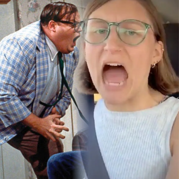 Chris Farley and crazy liberal Blank Meme Template