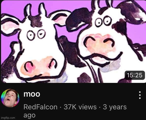 moo indeed, RedFalcon. moo indeed. | made w/ Imgflip meme maker