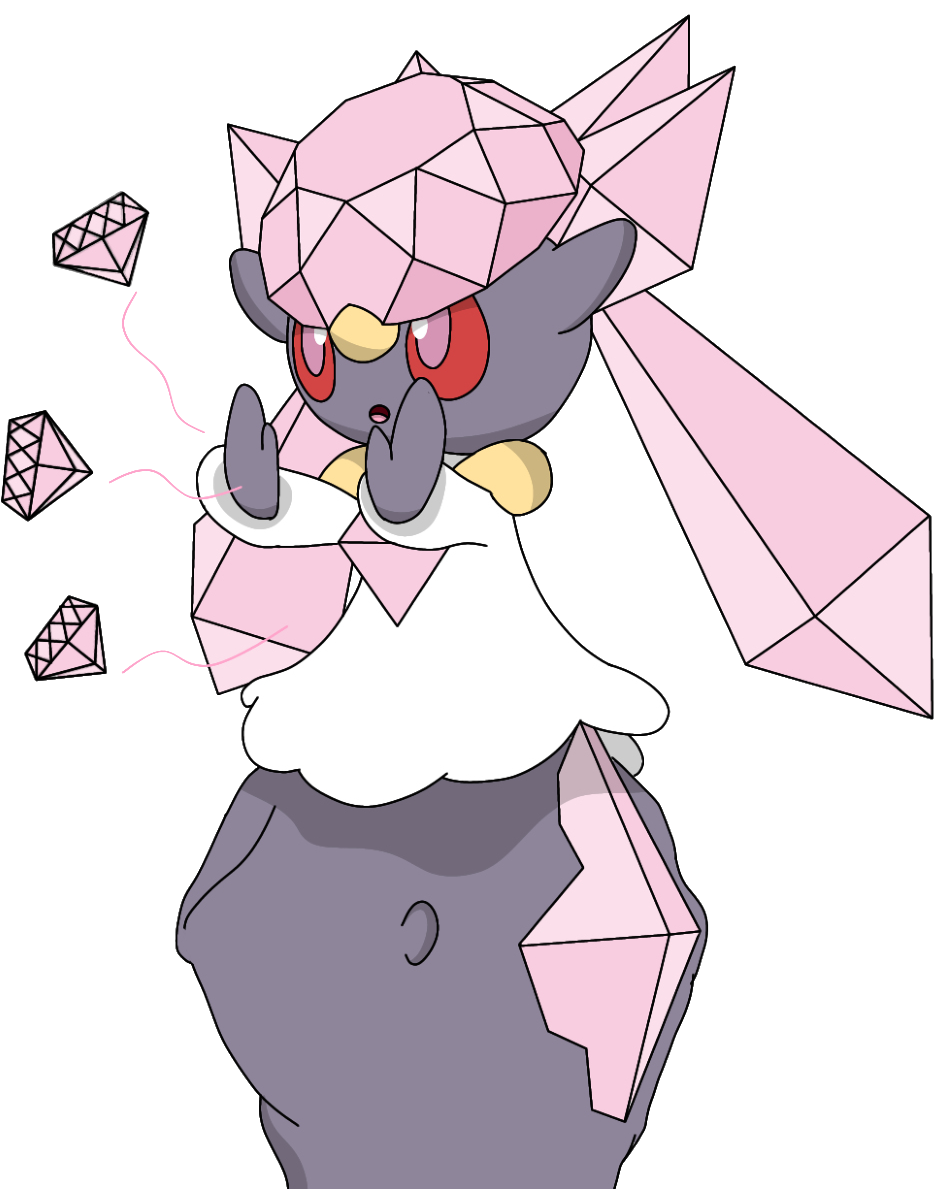 Diancie summoning diamonds Blank Meme Template