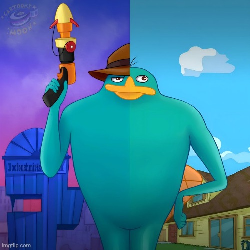 Double life perry Blank Meme Template