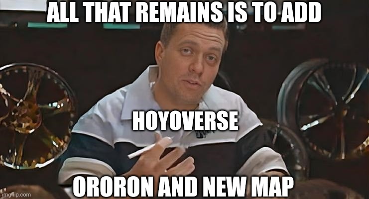 Update 5.2 In Genshin Impact Coming November 11th | ALL THAT REMAINS IS TO ADD; HOYOVERSE; ORORON AND NEW MAP | image tagged in all that remains is to install | made w/ Imgflip meme maker