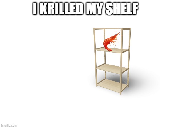 I KRILLED MY SHELF | made w/ Imgflip meme maker