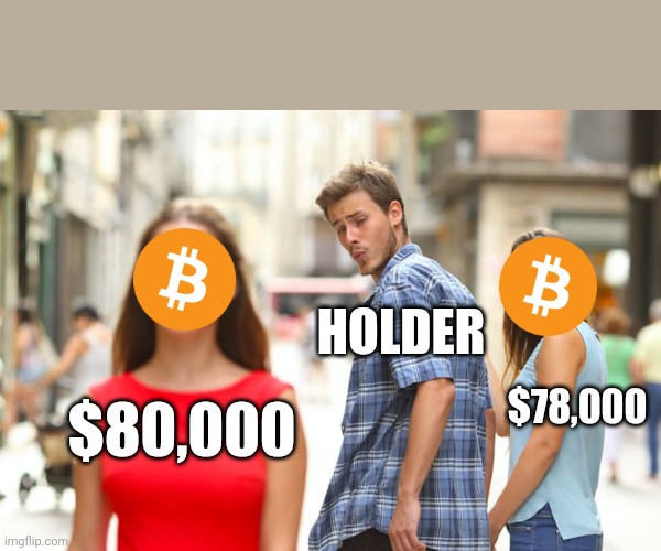 Distracted Boyfriend | HOLDER; $78,000; $80,000 | image tagged in memes,distracted boyfriend | made w/ Imgflip meme maker