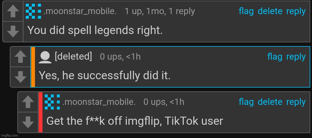 Some TikTok user replied before I woke up. | image tagged in tiktok,comment | made w/ Imgflip meme maker