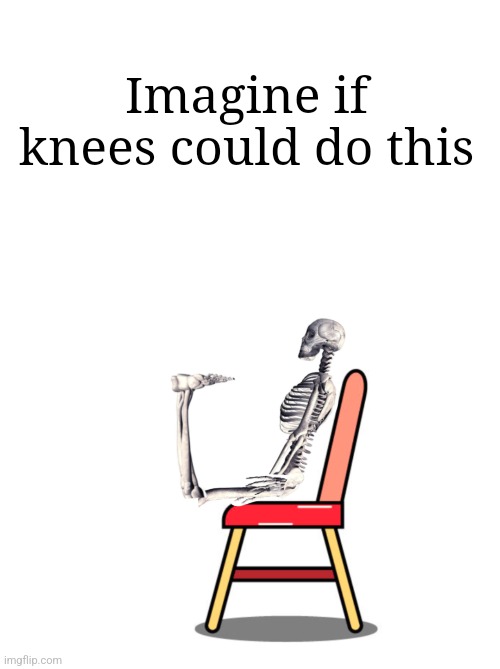 Imagine | Imagine if knees could do this | image tagged in funny,shitpost | made w/ Imgflip meme maker