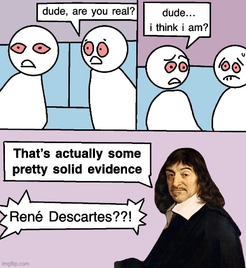 High Quality RENÉ DESCARTES??! Blank Meme Template