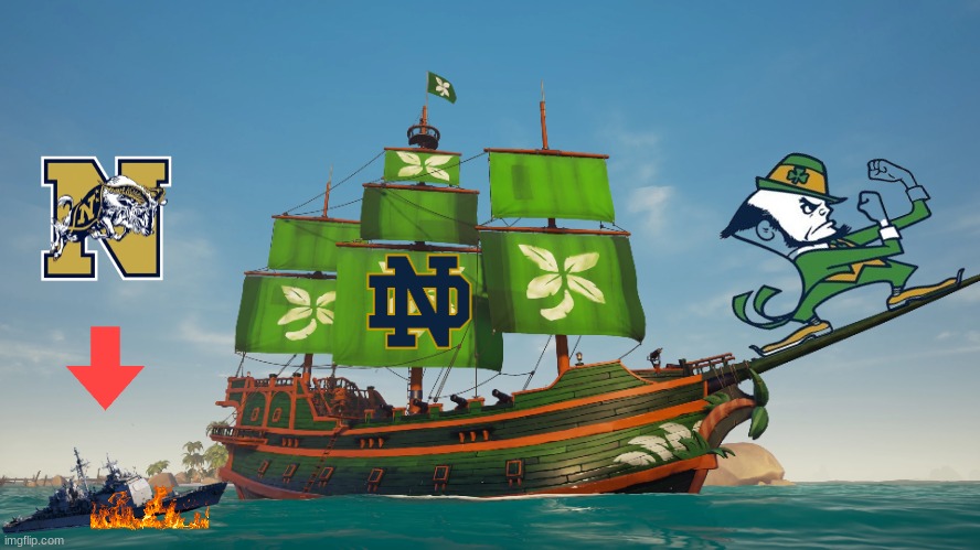 Navy vs Notre Dame meme | image tagged in memes,navy,notre dame,college football,sports,football | made w/ Imgflip meme maker