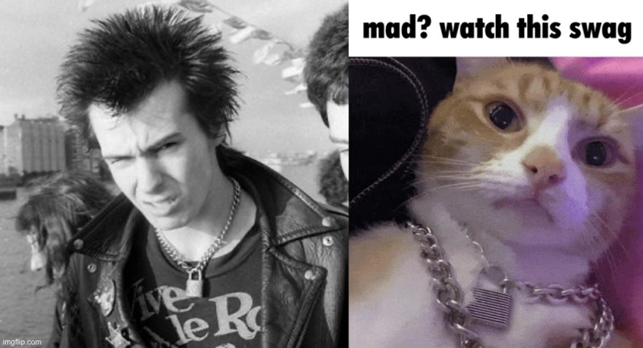 Who wore it better | image tagged in sid vicious,watch this swag,who wore it better | made w/ Imgflip meme maker