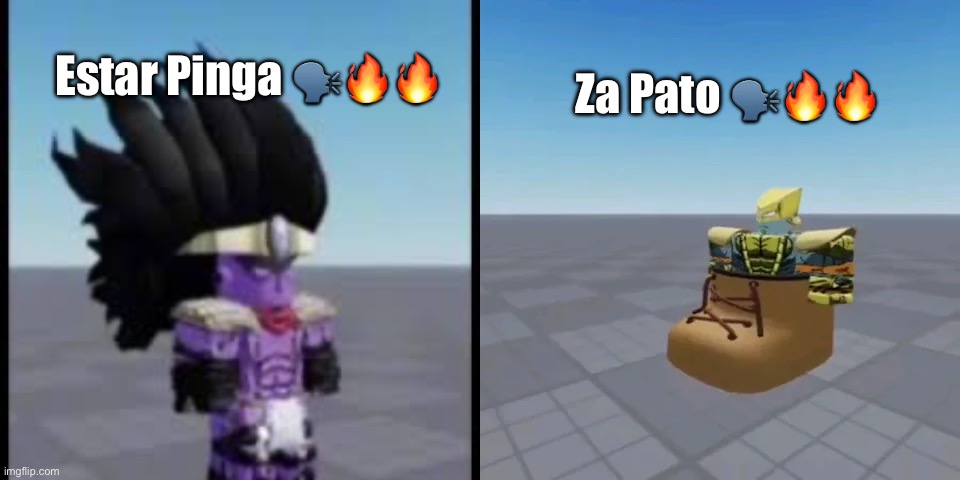 Who would win? | Za Pato 🗣️🔥🔥; Estar Pinga 🗣️🔥🔥 | image tagged in jojo's bizarre adventure | made w/ Imgflip meme maker