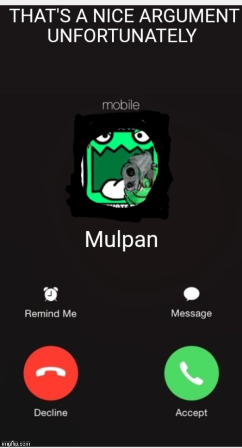 Mulpan rings you | image tagged in mulpan rings you | made w/ Imgflip meme maker