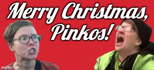 Merry Christmas pinkos Blank Meme Template