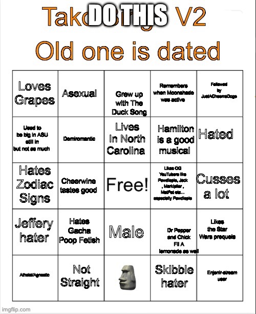 Tako Bingo V2 | DO THIS | image tagged in tako bingo v2 | made w/ Imgflip meme maker