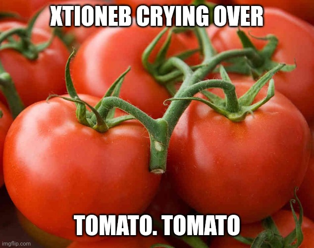 Tomato | XTIONEB CRYING OVER; TOMATO. TOMATO | image tagged in tomato | made w/ Imgflip meme maker