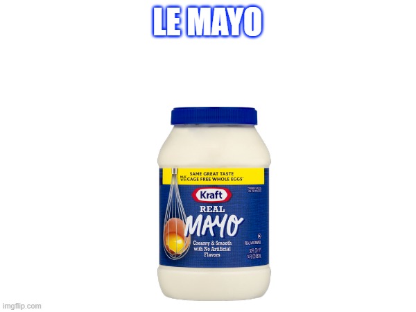 le mayo | LE MAYO | image tagged in lmao,mayo,mayonnaise | made w/ Imgflip meme maker