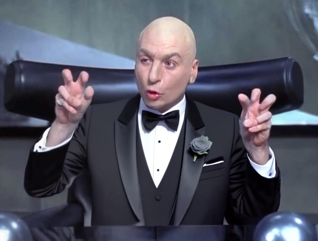 High Quality Dr evil tuxedo Blank Meme Template