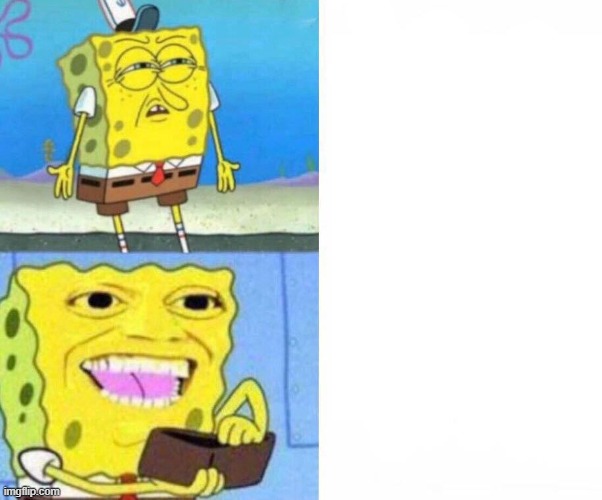 Sponge bob wallet | image tagged in sponge bob wallet | made w/ Imgflip meme maker