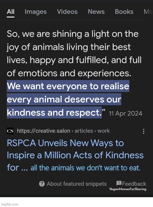 RSPCA's 'Assured' scheme. | image tagged in vegan,veganism,rspca,hypocrisy,factoryfarming,meat | made w/ Imgflip meme maker