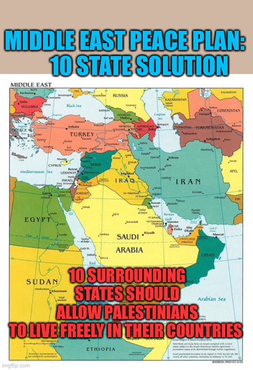 End Palestinian discrimination in Arab countries | MIDDLE EAST PEACE PLAN:         10 STATE SOLUTION; 10 SURROUNDING STATES SHOULD ALLOW PALESTINIANS TO LIVE FREELY IN THEIR COUNTRIES | image tagged in gifs,middle east,peace,palestine,discrimination | made w/ Imgflip meme maker