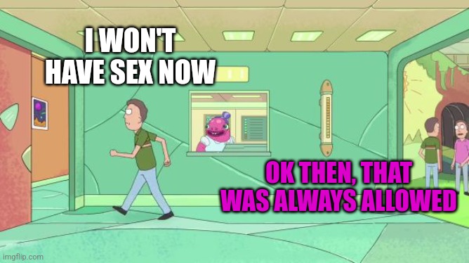 That was always allowed | I WON'T HAVE SEX NOW OK THEN, THAT WAS ALWAYS ALLOWED | image tagged in that was always allowed | made w/ Imgflip meme maker