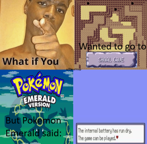 Pokémon Emerald internal battery meme Blank Meme Template