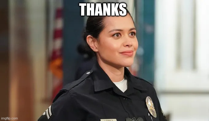 angela lopez | THANKS | image tagged in angela lopez | made w/ Imgflip meme maker