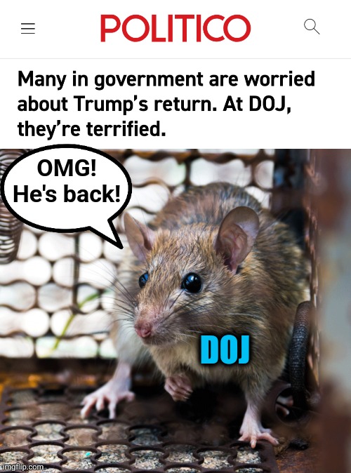 OMG!
He's back! DOJ | image tagged in memes,democrats,deep state,department of justice,doj,corruption | made w/ Imgflip meme maker