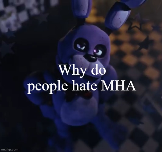 goofster | Why do people hate MHA | image tagged in goofster | made w/ Imgflip meme maker