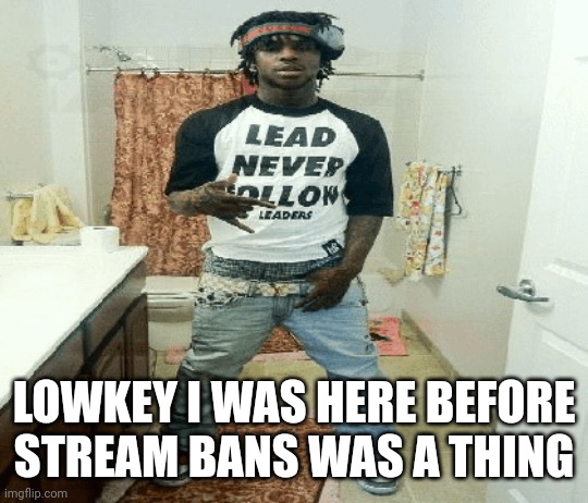 back when msmg was peak | LOWKEY I WAS HERE BEFORE STREAM BANS WAS A THING | image tagged in chief | made w/ Imgflip meme maker