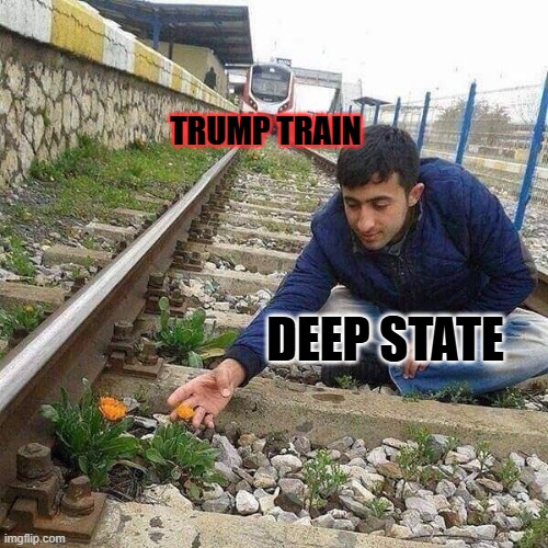 Train track | TRUMP TRAIN DEEP STATE | image tagged in train track | made w/ Imgflip meme maker