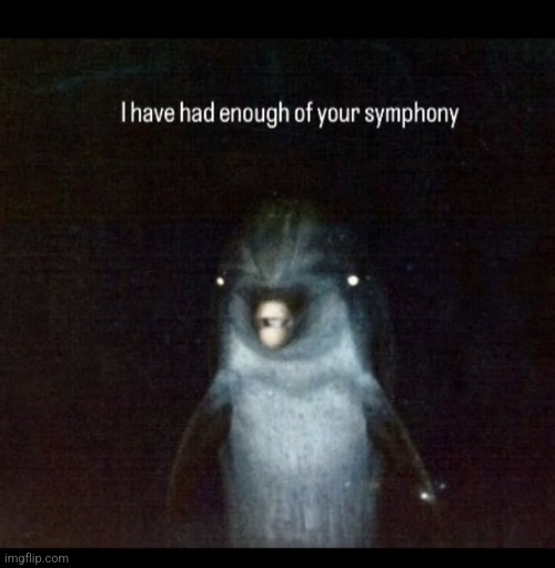 I've had enough of your symphony. | image tagged in i've had enough of your symphony | made w/ Imgflip meme maker