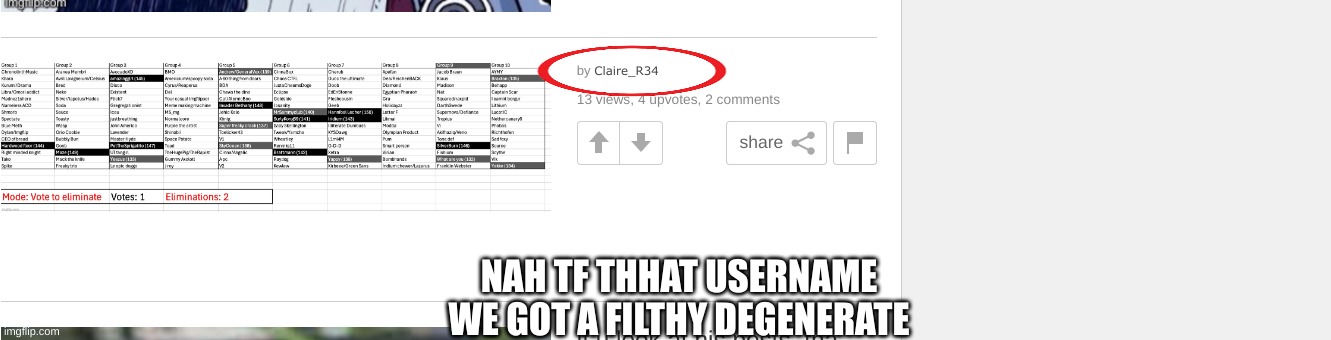 e | NAH TF THHAT USERNAME
WE GOT A FILTHY DEGENERATE | image tagged in e | made w/ Imgflip meme maker