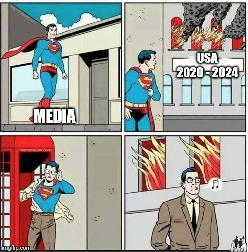 Superman ignore | MEDIA USA 2020 - 2024 | image tagged in superman ignore | made w/ Imgflip meme maker