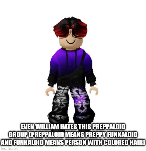 William Miller | EVEN WILLIAM HATES THIS PREPPALOID GROUP (PREPPALOID MEANS PREPPY FUNKALOID AND FUNKALOID MEANS PERSON WITH COLORED HAIR) | image tagged in william miller | made w/ Imgflip meme maker