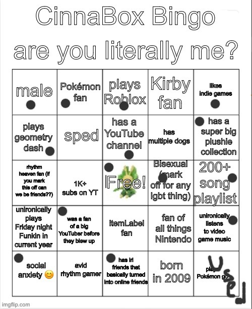 damn. | image tagged in cinnabox bingo | made w/ Imgflip meme maker