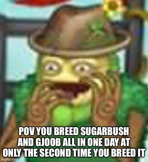 No clue how I got so lucky with only 1 wishing torch | POV YOU BREED SUGARBUSH AND GJOOB ALL IN ONE DAY AT ONLY THE SECOND TIME YOU BREED IT | image tagged in msm,my singing monsters,lucky | made w/ Imgflip meme maker